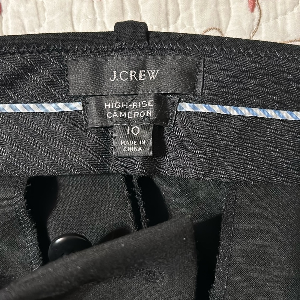 J Crew black woman’s pants size 10 - style high-rise Cameron